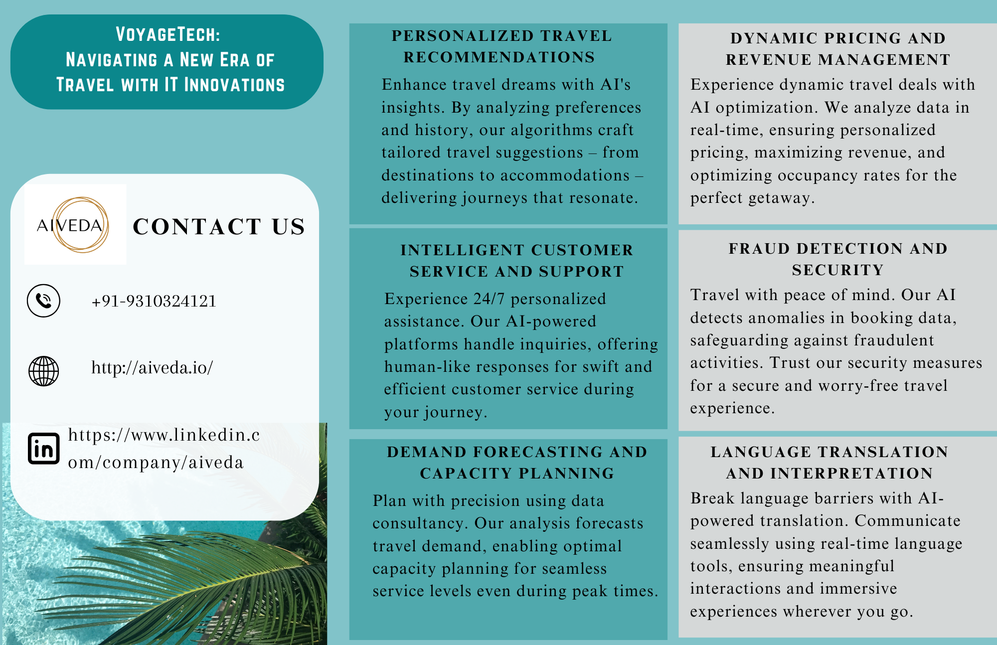 VoyageTech brochure page 1